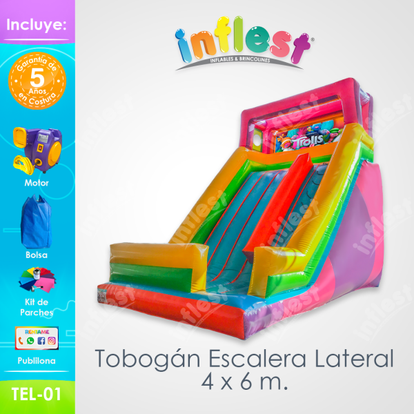Tobogán Escalera Lateral 4 x 6 m. (TEL-01)