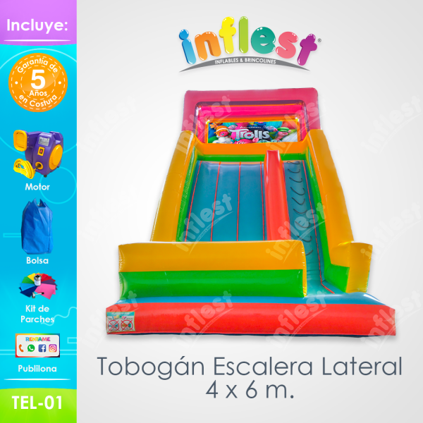 Tobogán Escalera Lateral 4 x 6 m. (TEL-01) - Imagen 2