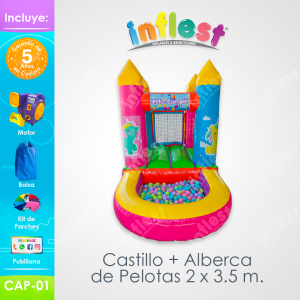 Castillo + Alberca de Pelotas 2 x 3.5 m. (CAP-01)