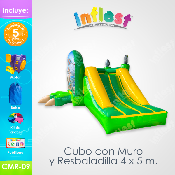 Cubo con Muro y Resbaladilla 4 x 5 m. (CMR-09) - Imagen 3
