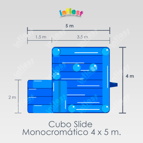 Cubo Slide Monocromático 4 x 5 m. (CSLM-03) - Imagen 5