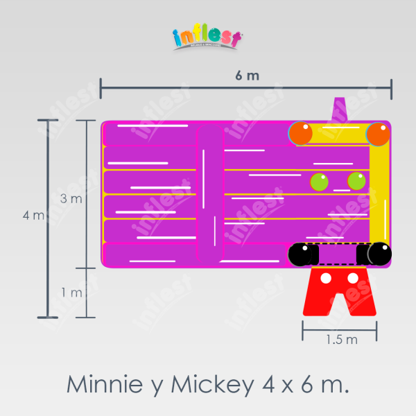 Minnie y Mickey 4 x 6 m. (MNMK-01) - Imagen 4