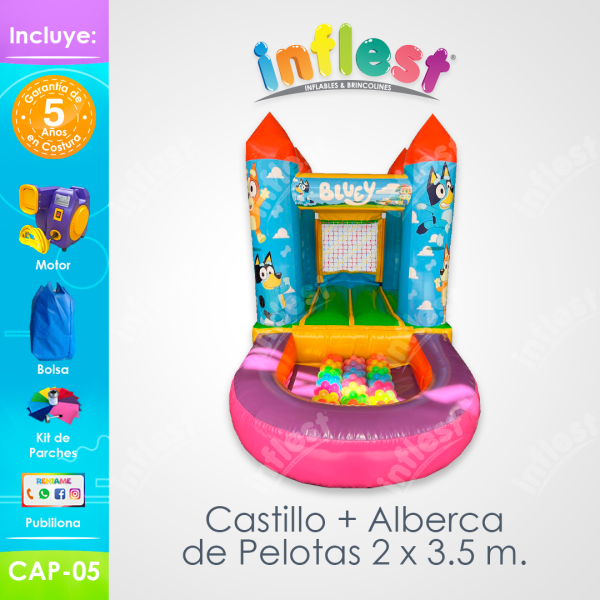 Castillo + Alberca de Pelotas 2 x 3.5 m. (CAP-05)