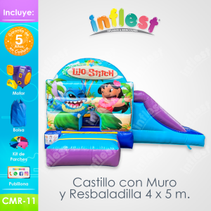 Castillo con Muro y Resbaladilla 4 x 5 m. (CMR-11)