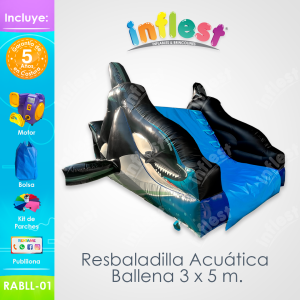 Resbaladilla Acuática Ballena 3 x 5 m. (RABLL-01)